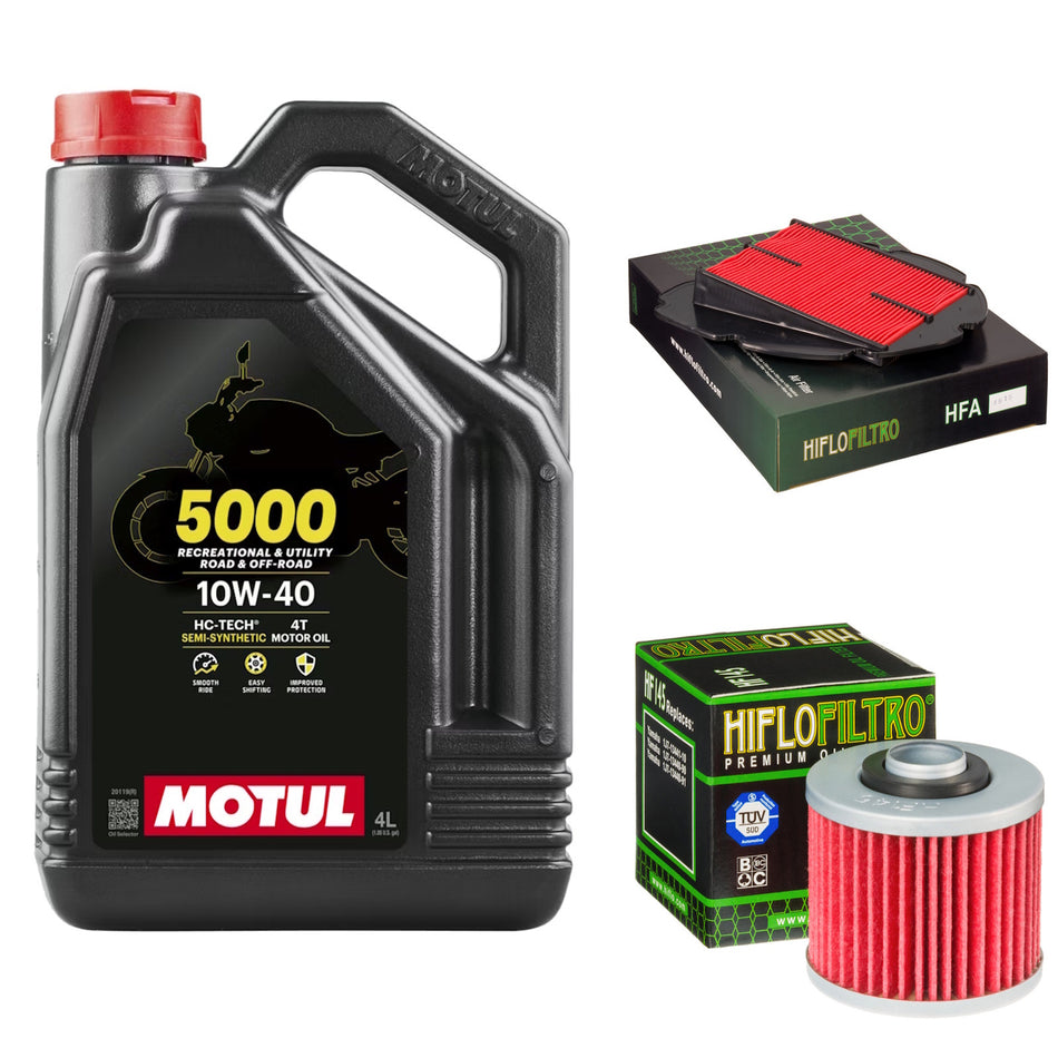 Motul 5000 10w40 4L Oil & HF145 & HFA4915 Oil Filter Kit