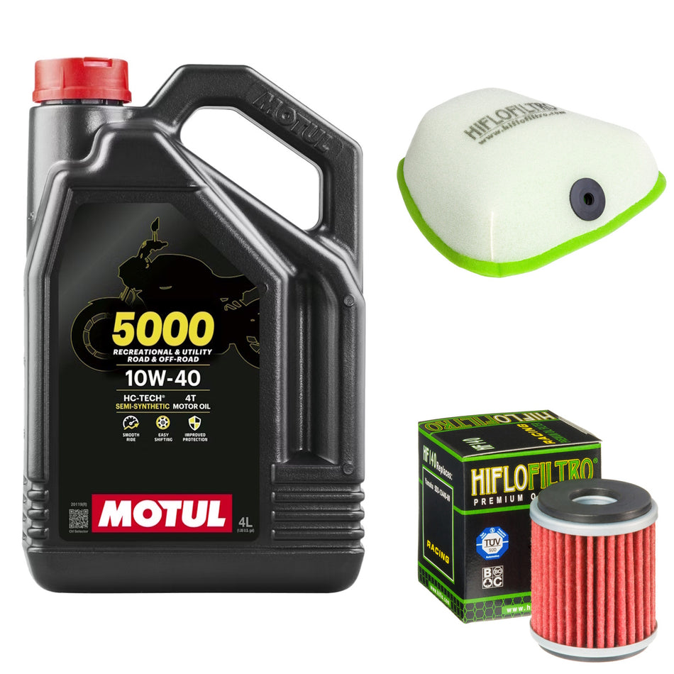 Motul 5000 10w40 4L Oil & HF140 & HFF4031 Oil Filter Kit