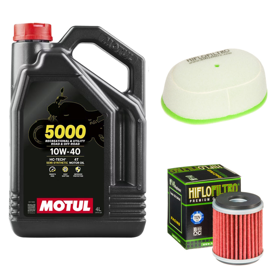 Motul 5000 10w40 4L Oil & HF140 & HFF4018 Oil Filter Kit