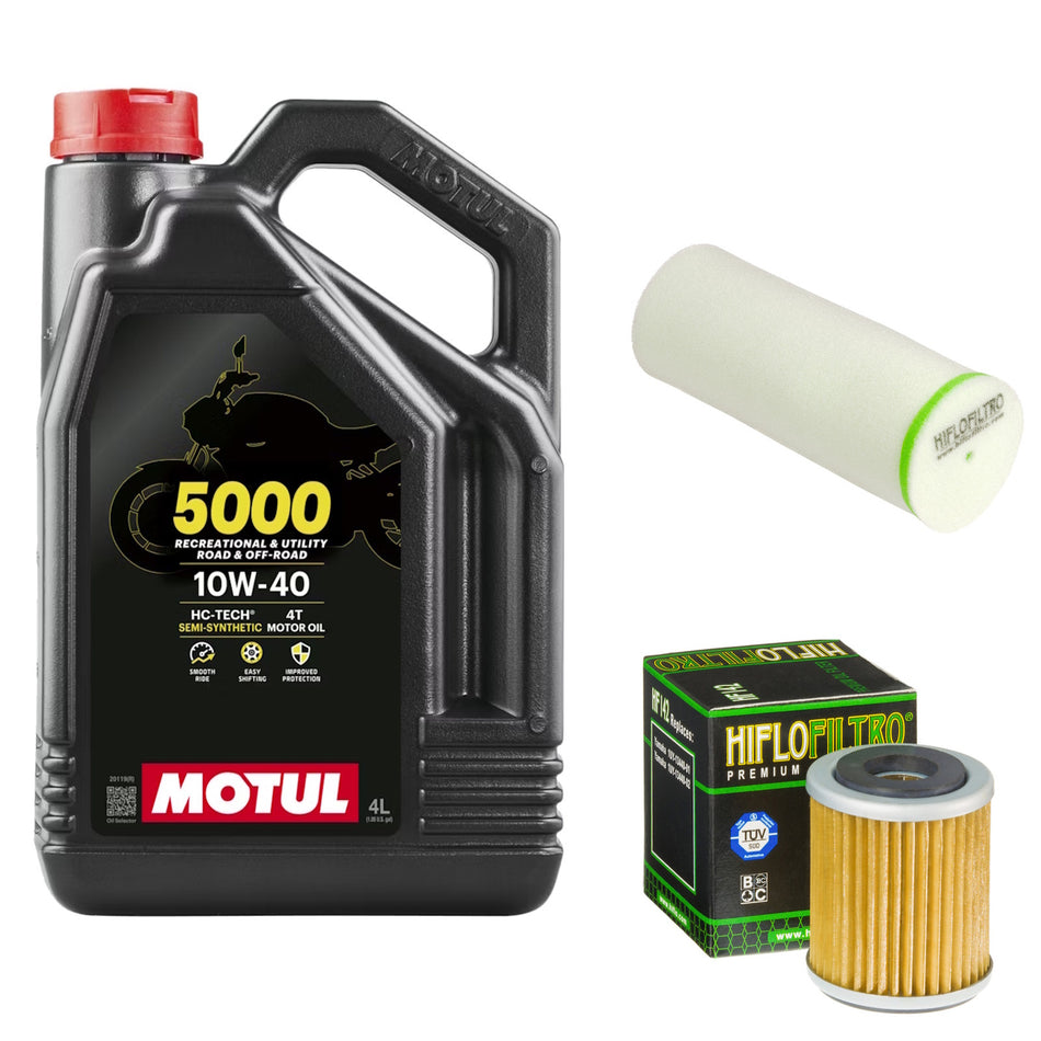 Motul 5000 10w40 4L Oil & HF142 & HFF4024 Oil Filter Kit