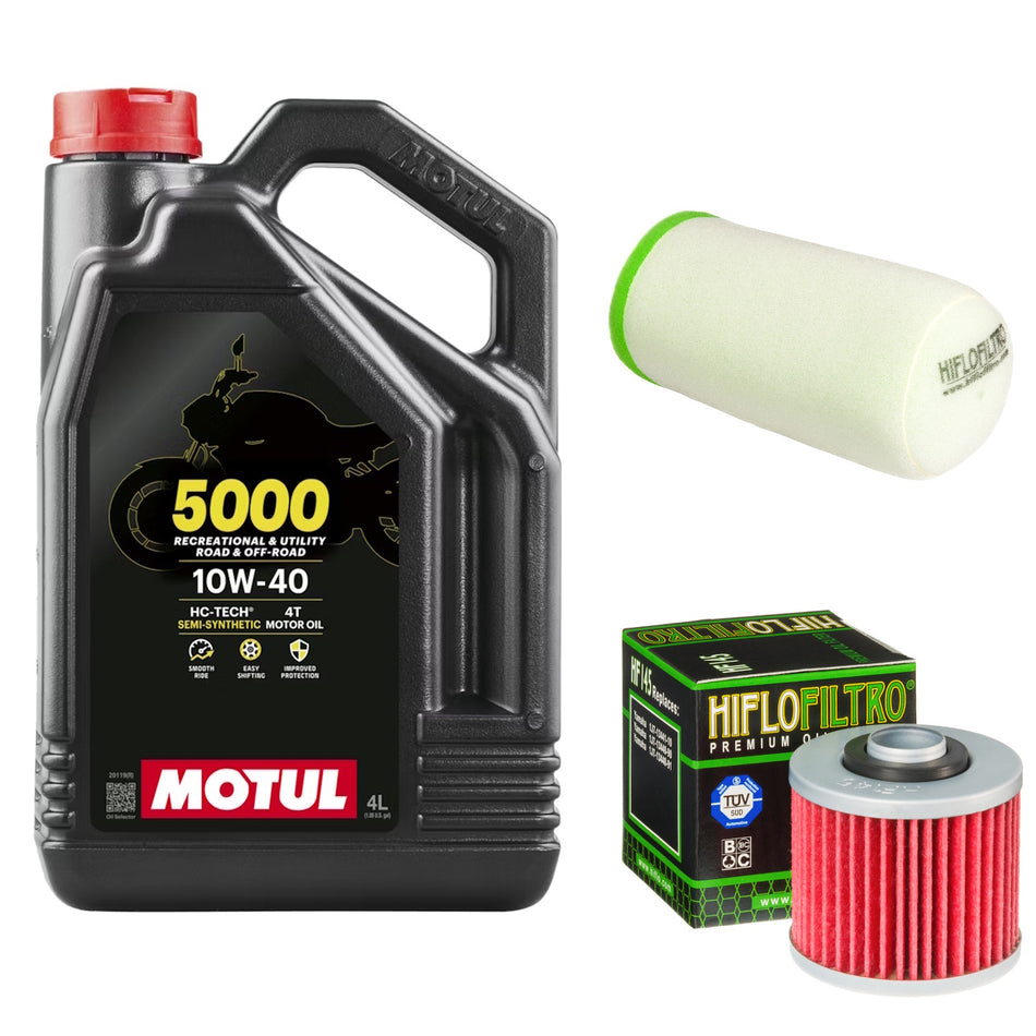 Motul 5000 10w40 4L Oil & HF145 & HFF4025 Oil Filter Kit