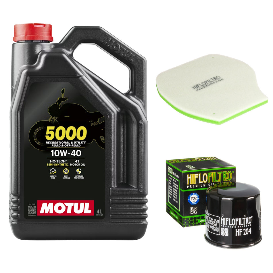 Motul 5000 10w40 4L Oil & HF204 & HFF4026 Oil Filter Kit
