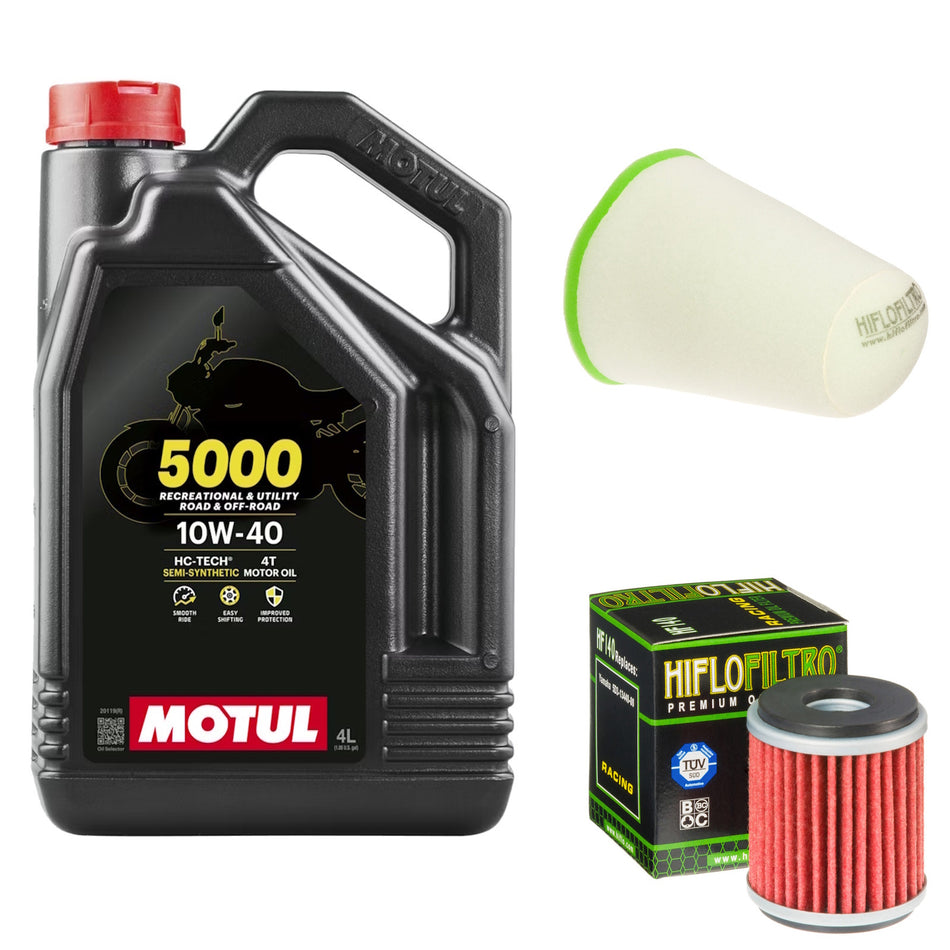 Motul 5000 10w40 4L Oil & HF140 & HFF4022 Oil Filter Kit