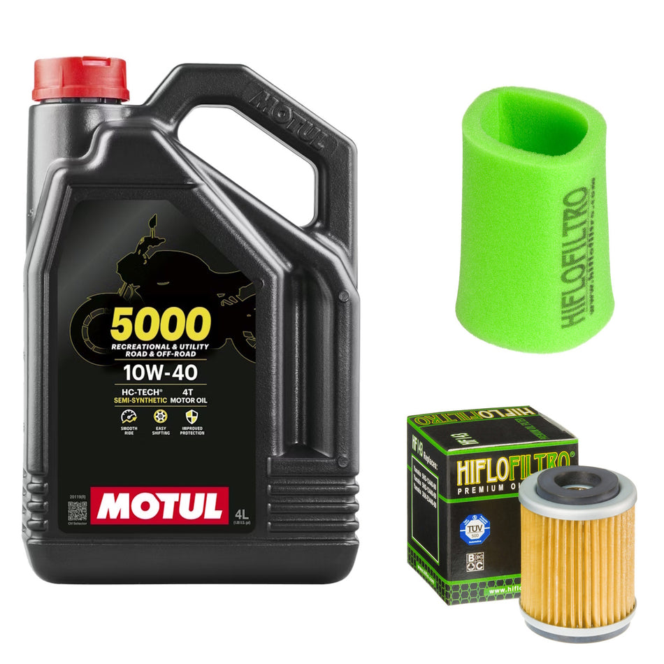 Motul 5000 10w40 4L Oil & HF143 & HFF4029 Oil Filter Kit