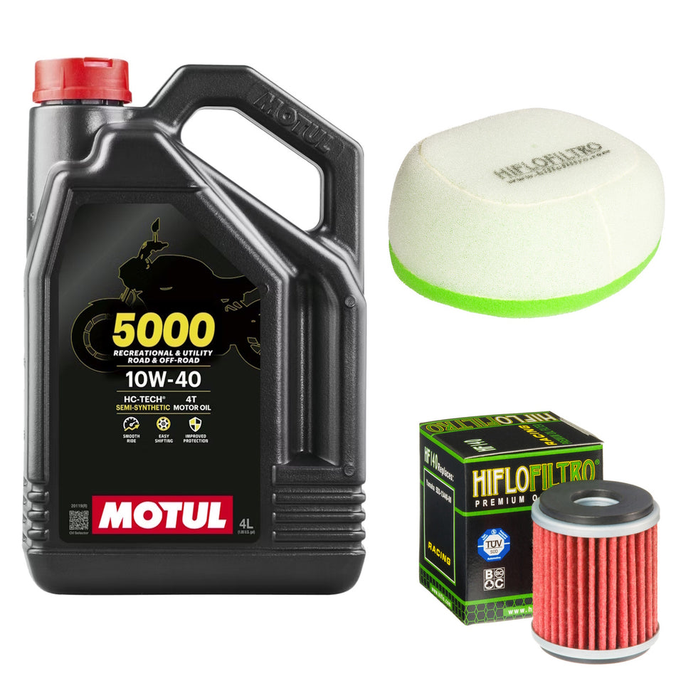 Motul 5000 10w40 4L Oil & HF140 & HFF4027 Oil Filter Kit