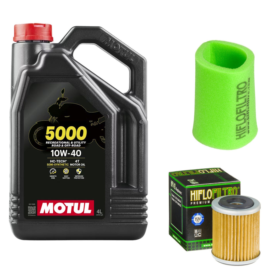 Motul 5000 10w40 4L Oil & HF142 & HFF4029 Oil Filter Kit