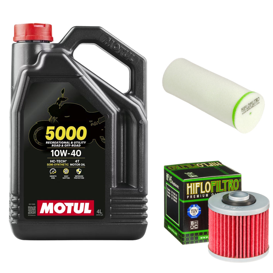 Motul 5000 10w40 4L Oil & HF145 & HFF4024 Oil Filter Kit