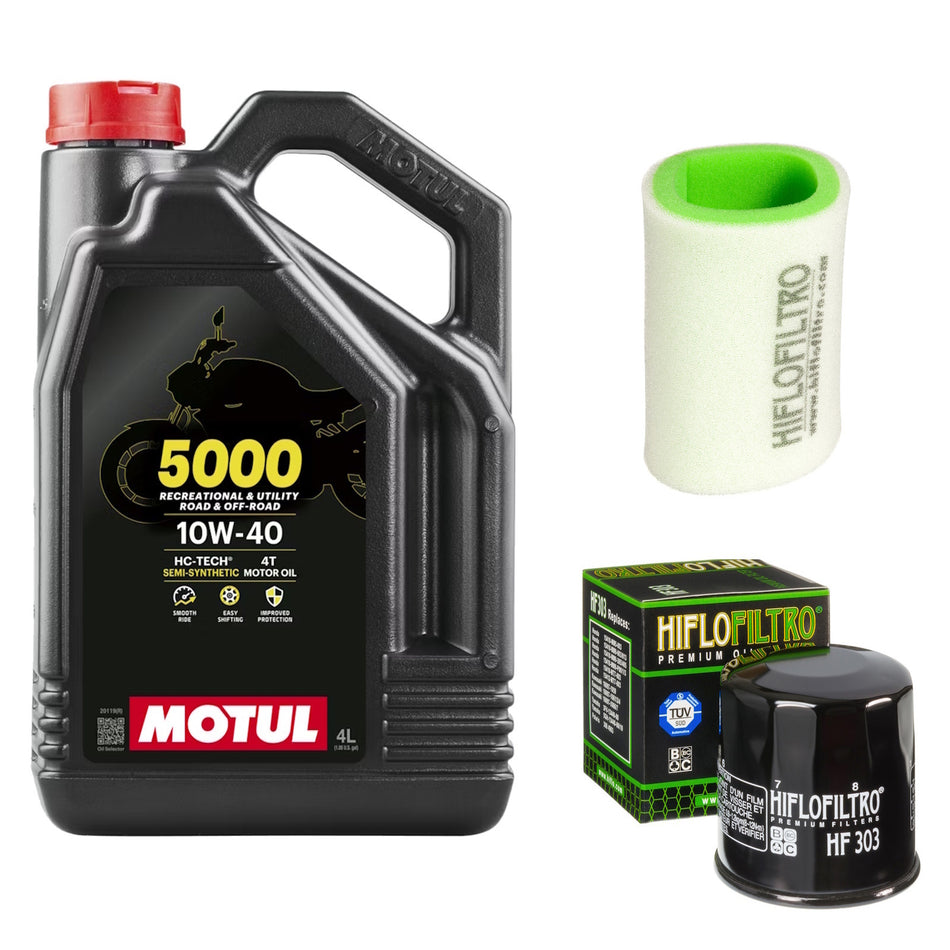 Motul 5000 10w40 4L Oil & HF303 & HFF4028 Oil Filter Kit
