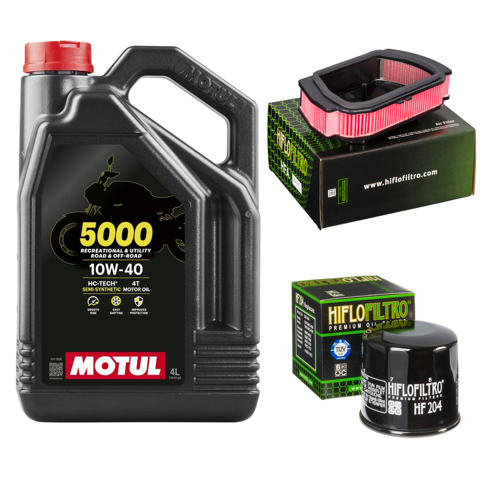 Motul 5000 10w40 4L Oil & HF204 & HFA4927 Oil Filter Kit