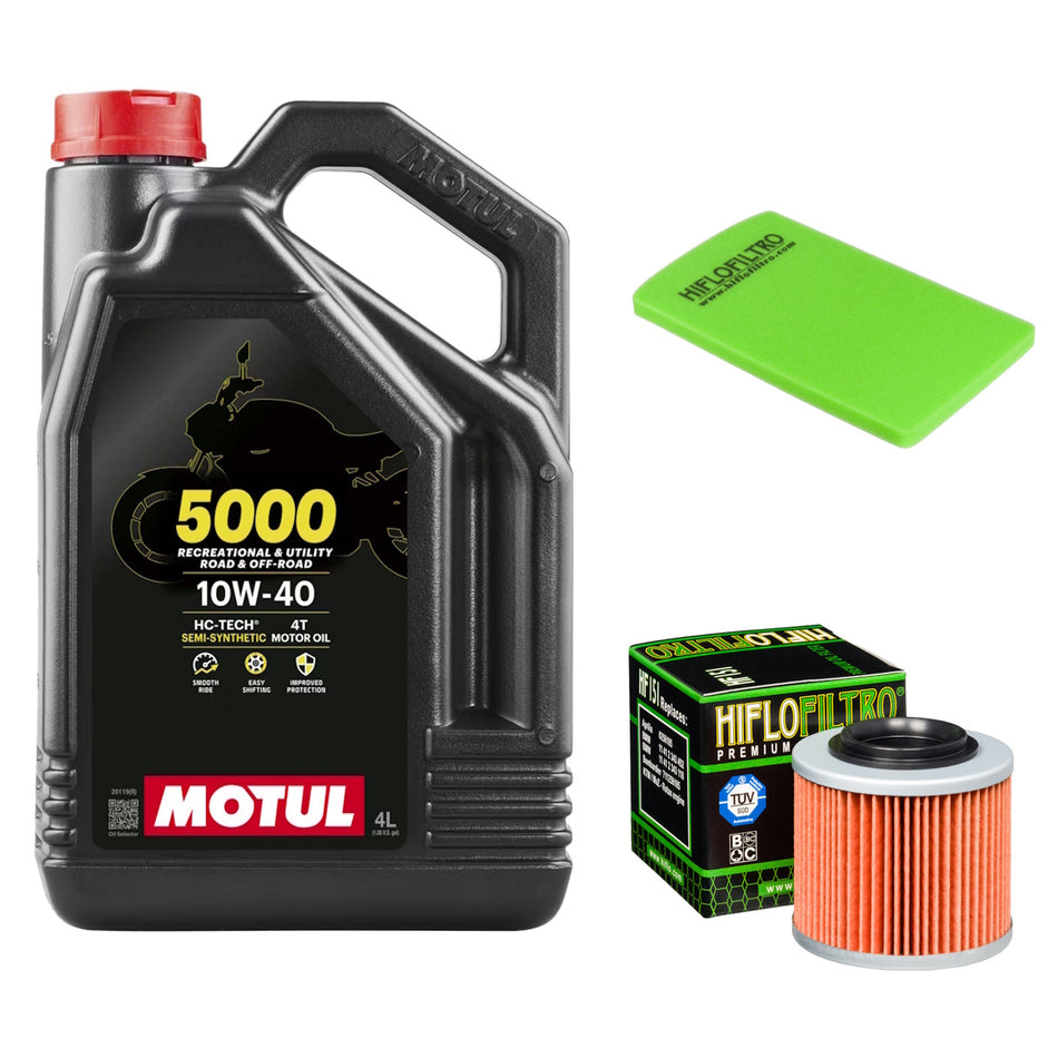 Motul 5000 10w40 4L Oil & HF151 & HFA7603 Oil Filter Kit