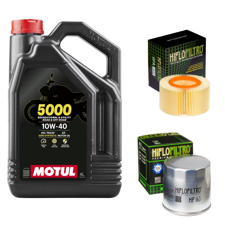 Motul 5000 10w40 4L Oil & HF163 & HFA7910 Oil Filter Kit
