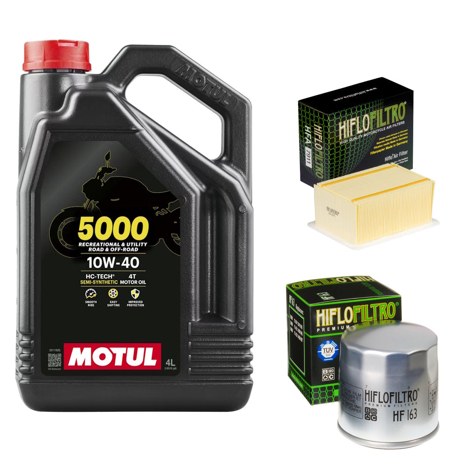 Motul 5000 10w40 4L Oil & HF163 & HFA7911 Oil Filter Kit