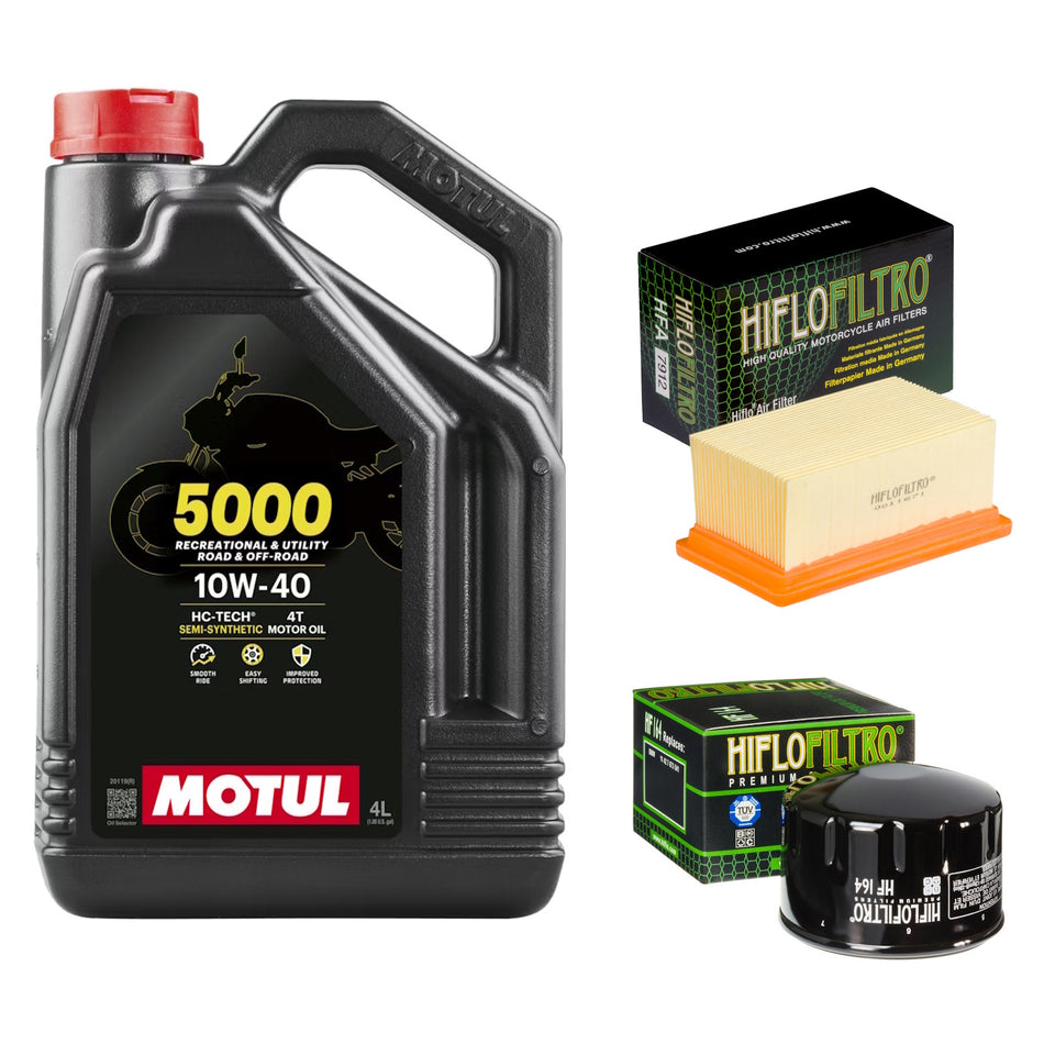 Motul 5000 10w40 4L Oil & HF164 & HFA7912 Oil Filter Kit