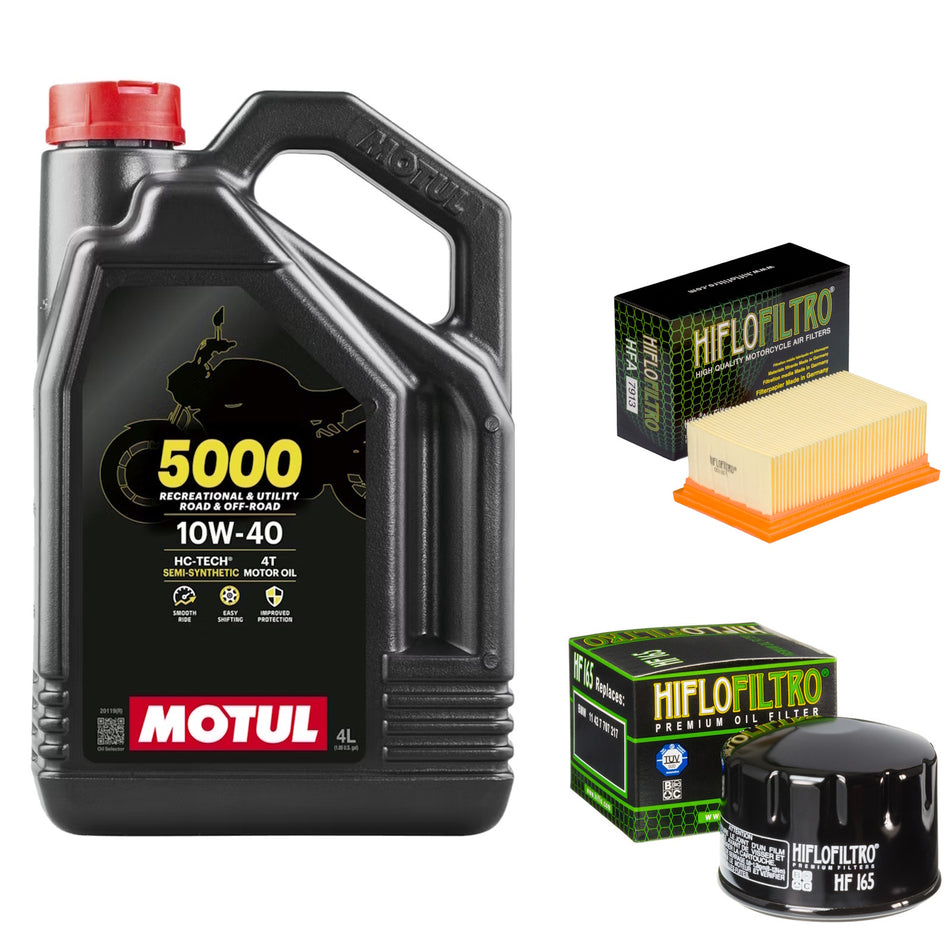 Motul 5000 10w40 4L Oil & HF165 & HFA7913 Oil Filter Kit