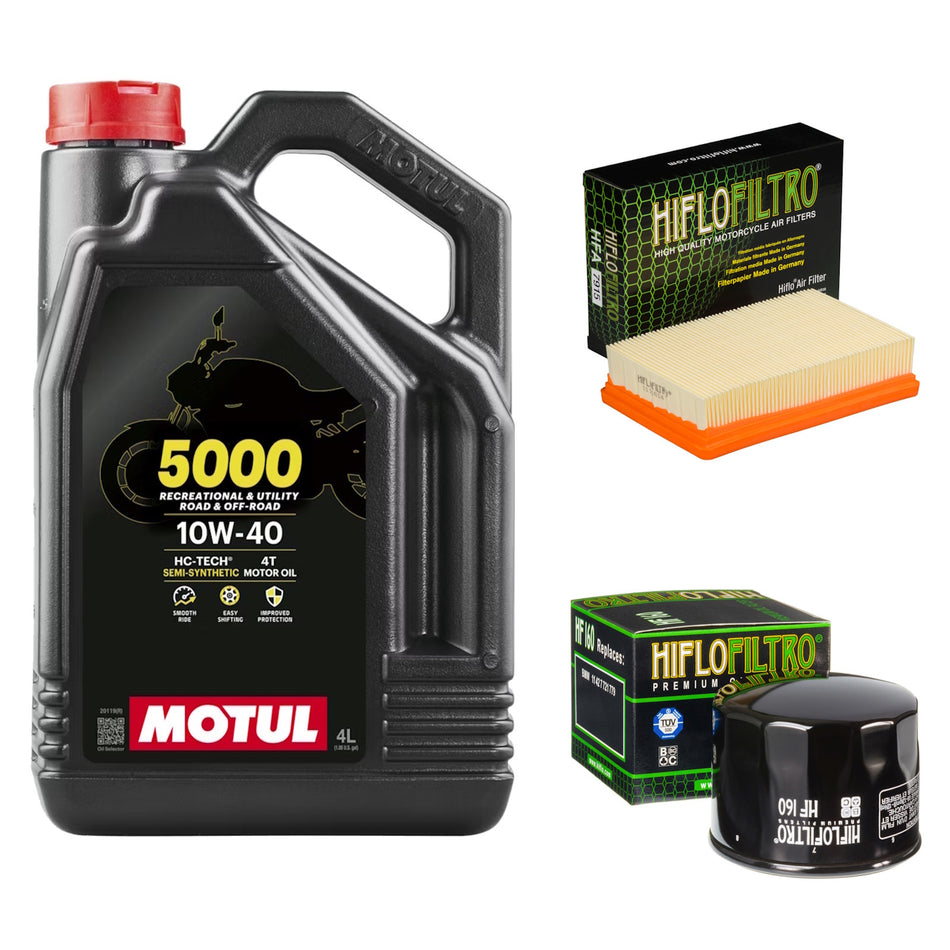 Motul 5000 10w40 4L Oil & HF160 & HFA7915 Oil Filter Kit