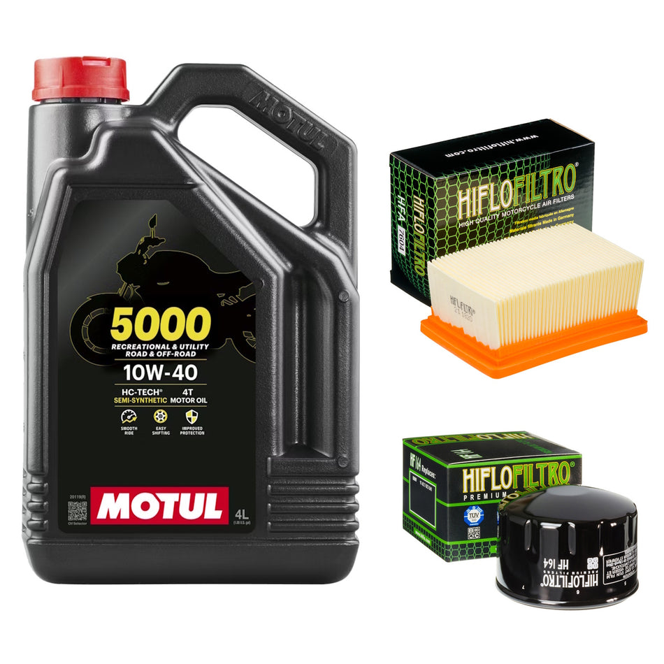 Motul 5000 10w40 4L Oil & HF164 & HFA7604 Oil Filter Kit