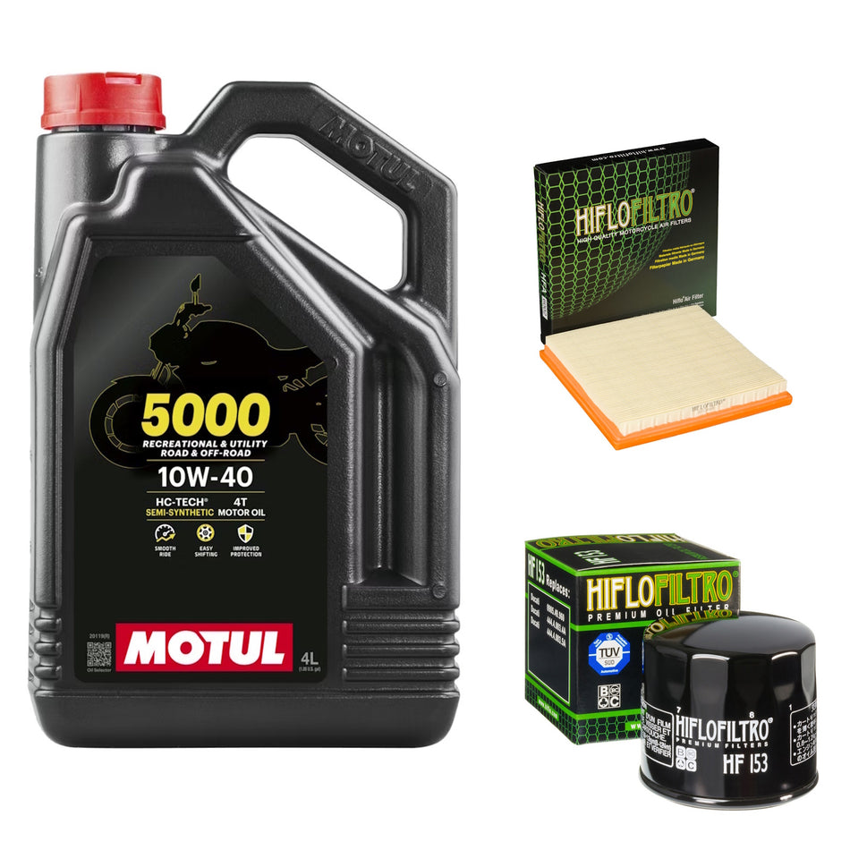 Motul 5000 10w40 4L Oil & HF153 & HFA6002 Oil Filter Kit