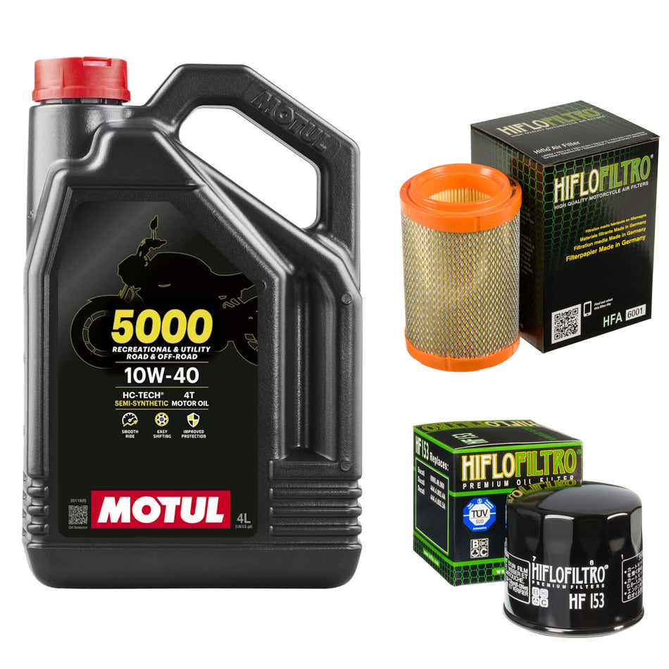 Motul 5000 10w40 4L Oil & HF153 & HFA6001 Oil Filter Kit