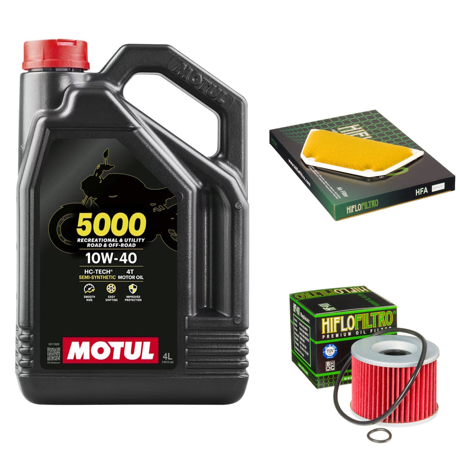 Motul 5000 10w40 4L Oil & HF401 & HFA2913 Oil Filter Kit