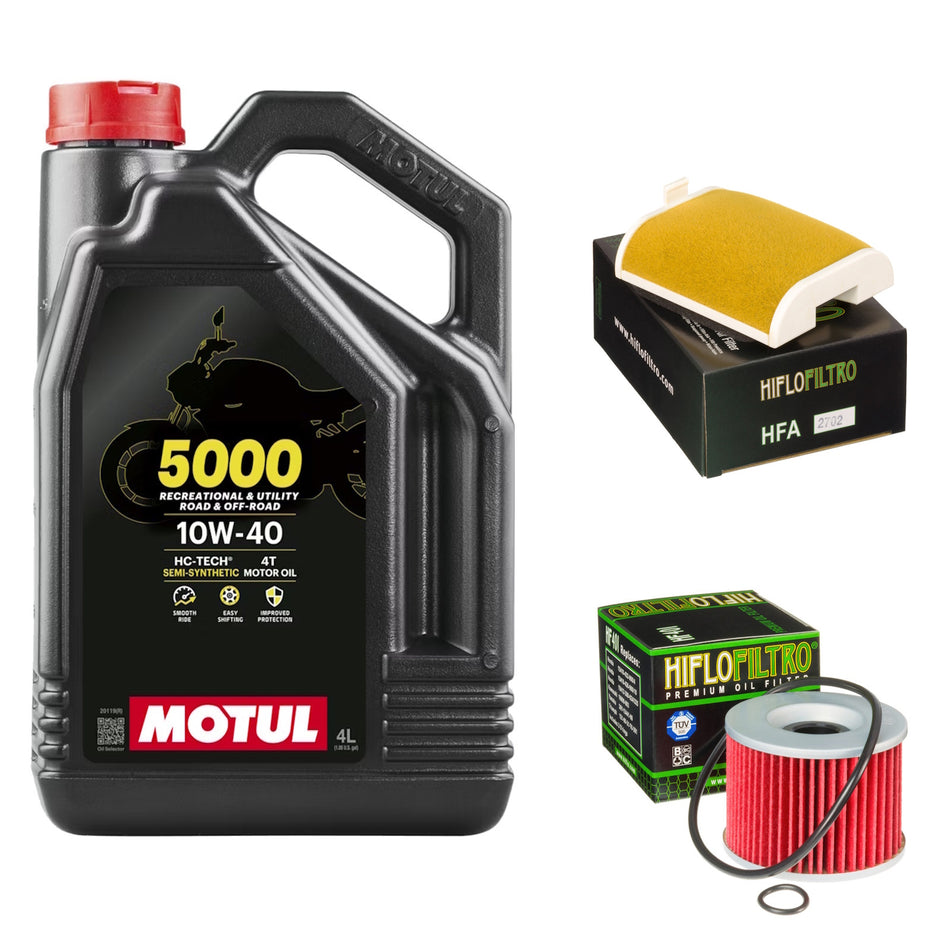 Motul 5000 10w40 4L Oil & HF401 & HFA2702 Oil Filter Kit