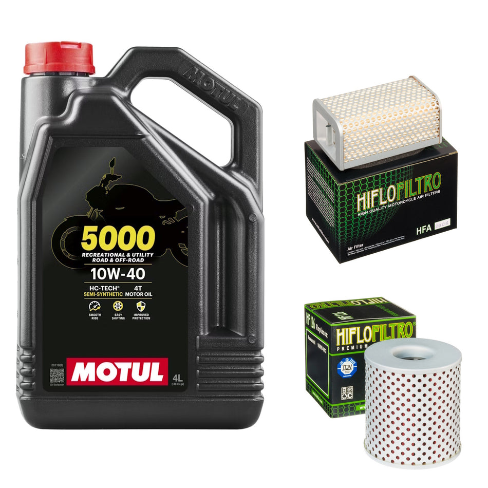 Motul 5000 10w40 4L Oil & HF126 & HFA2904 Oil Filter Kit