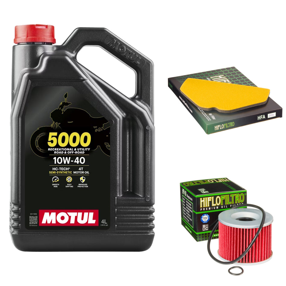 Motul 5000 10w40 4L Oil & HF401 & HFA2909 Oil Filter Kit