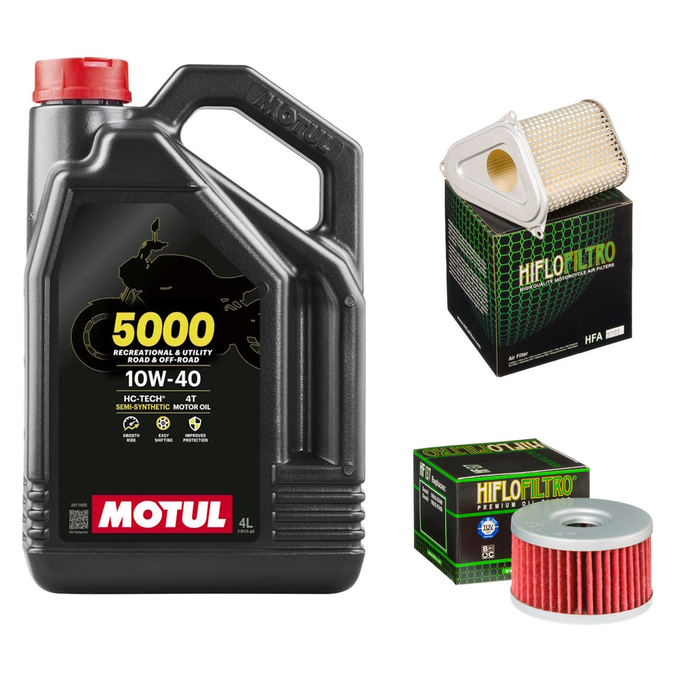 Motul 5000 10w40 4L Oil & HF137 & HFA3703 Oil Filter Kit