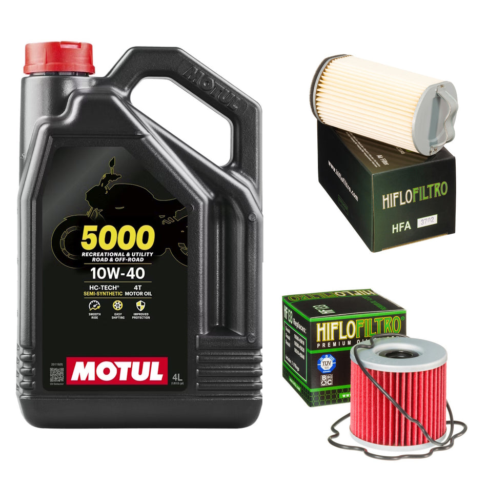 Motul 5000 10w40 4L Oil & HF133 & HFA3702 Oil Filter Kit
