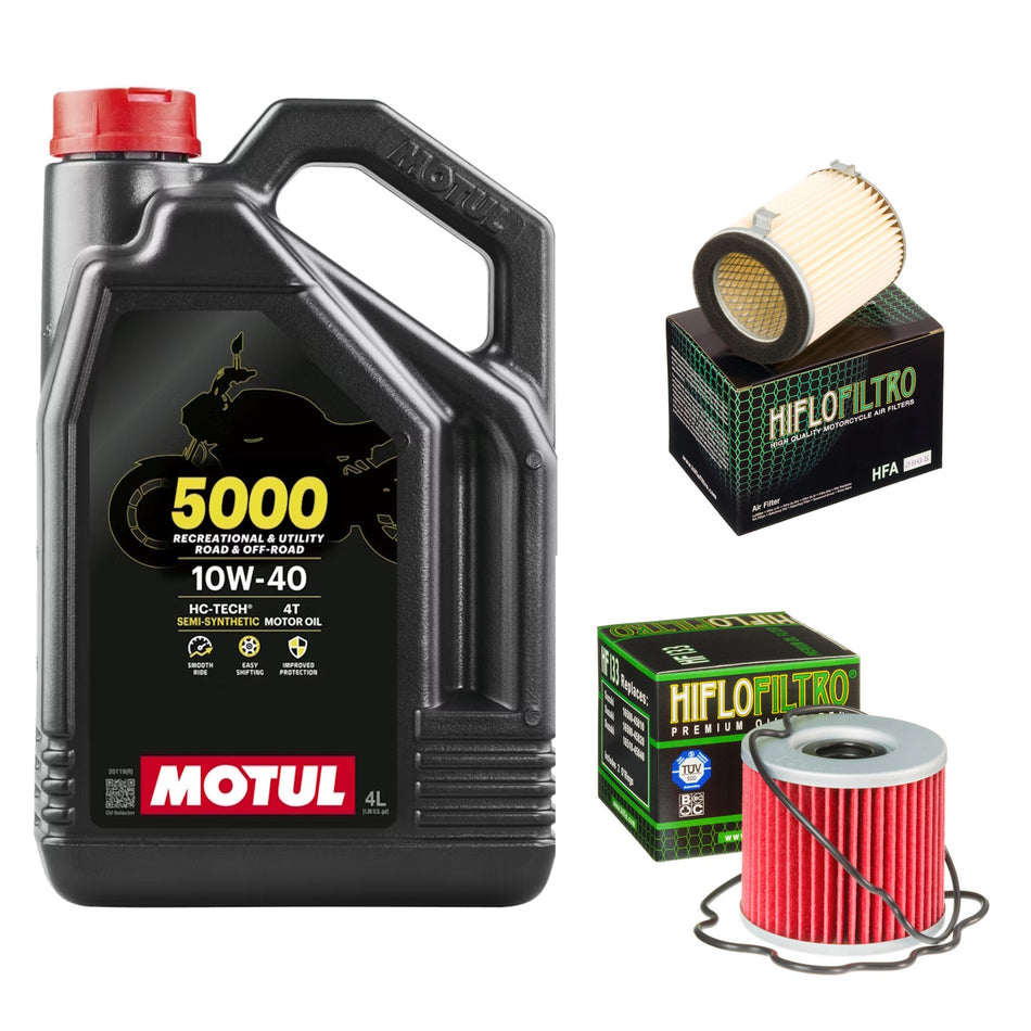 Motul 5000 10w40 4L Oil & HF133 & HFA3905 Oil Filter Kit