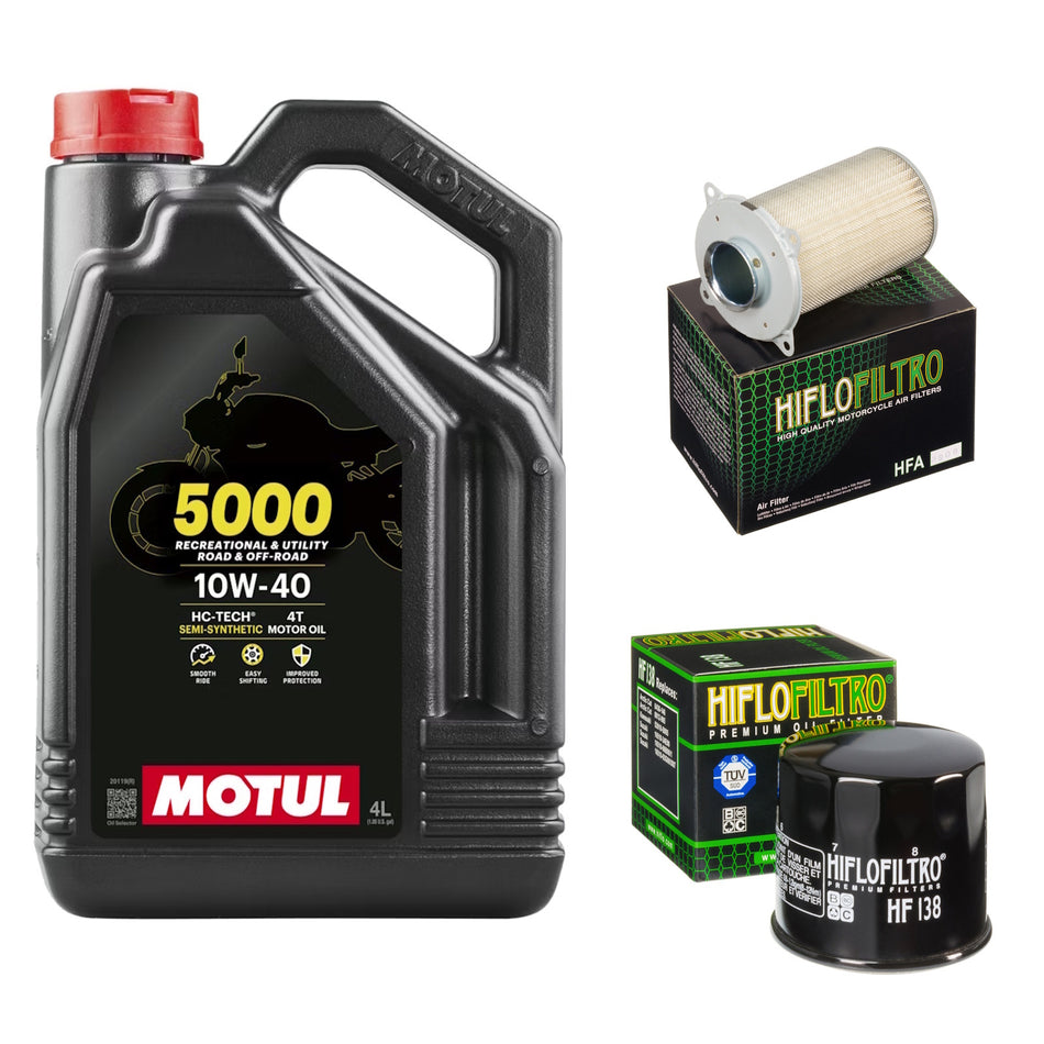 Motul 5000 10w40 4L Oil & HF138 & HFA3909 Oil Filter Kit
