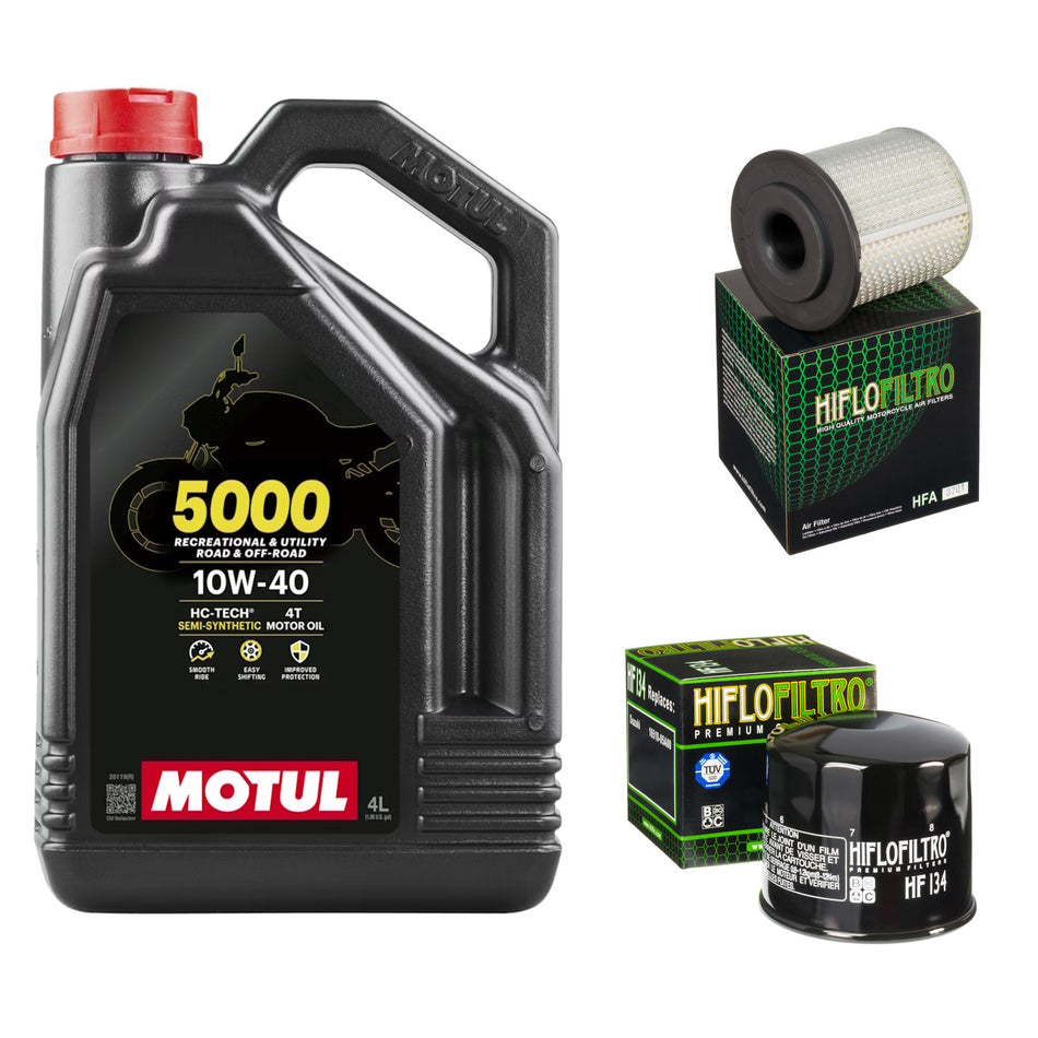 Motul 5000 10w40 4L Oil & HF134 & HFA3701 Oil Filter Kit