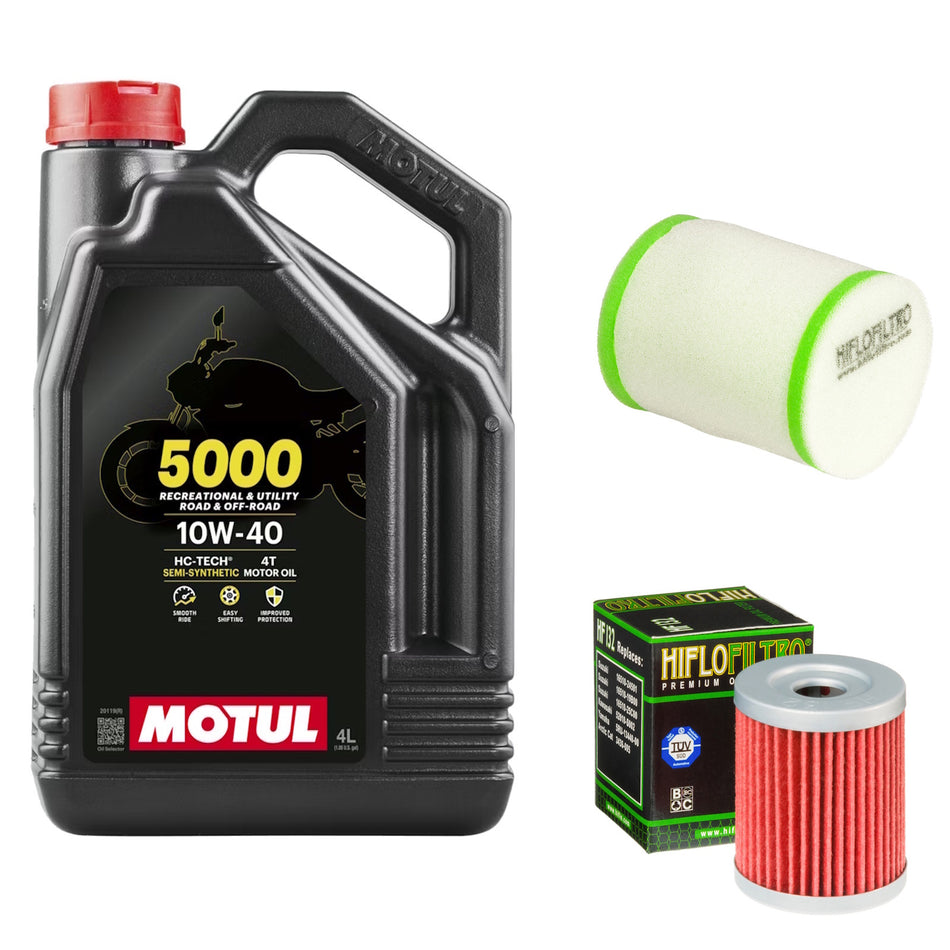 Motul 5000 10w40 4L Oil & HF132 & HFF3024 Oil Filter Kit