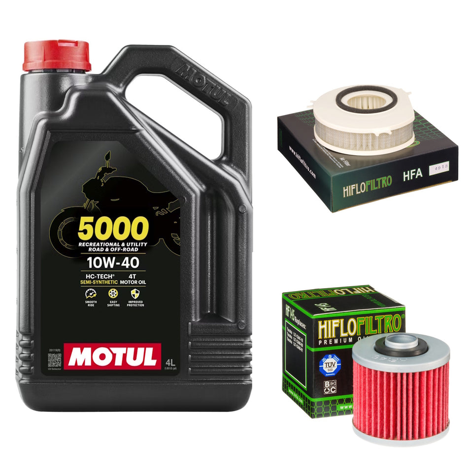 Motul 5000 10w40 4L Oil & HF145 & HFA4913 Oil Filter Kit