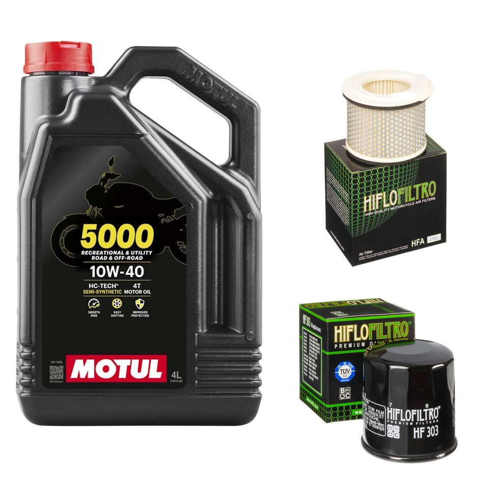 Motul 5000 10w40 4L Oil & HF303 & HFA4705 Oil Filter Kit