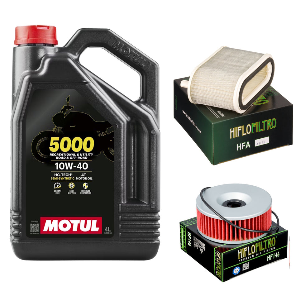 Motul 5000 10w40 4L Oil & HF146 & HFA4910 Oil Filter Kit
