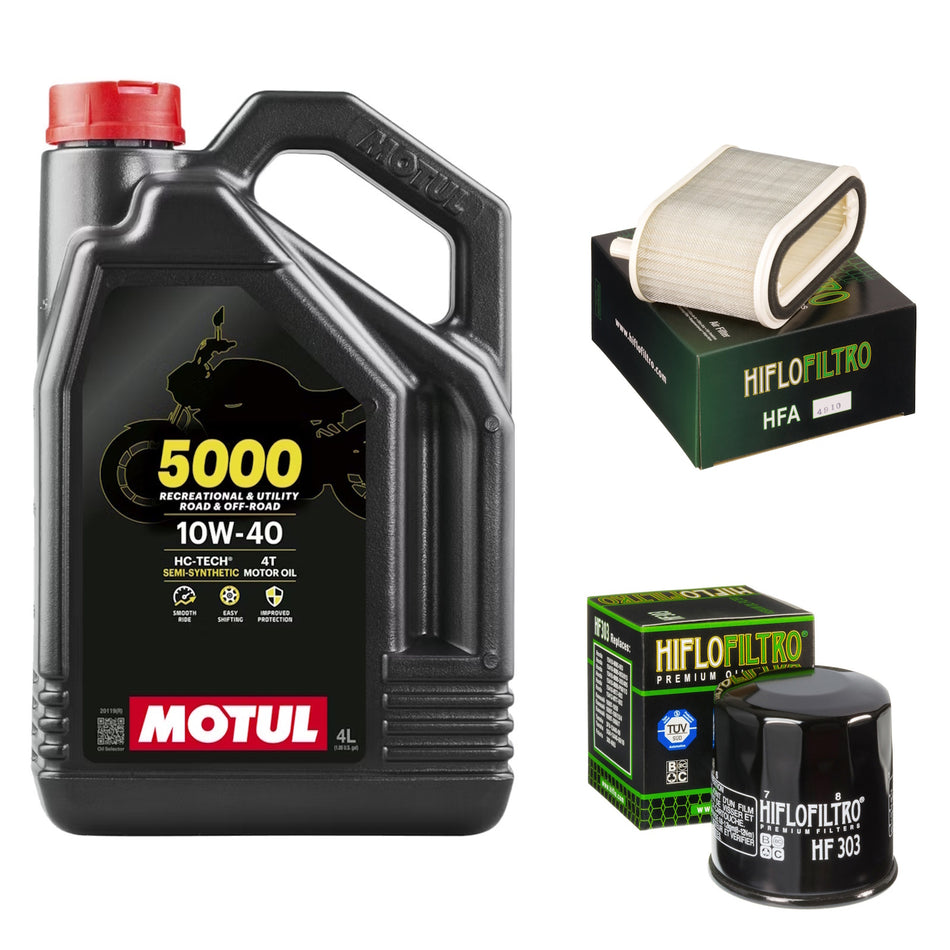 Motul 5000 10w40 4L Oil & HF303 & HFA4910 Oil Filter Kit