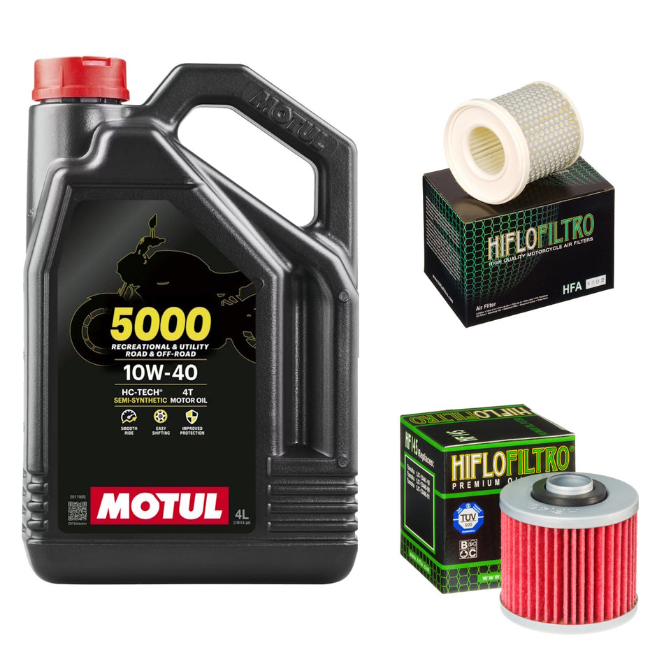 Motul 5000 10w40 4L Oil & HF145 & HFA4502 Oil Filter Kit
