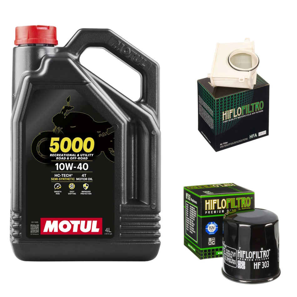 Motul 5000 10w40 4L Oil & HF303 & HFA4914 Oil Filter Kit