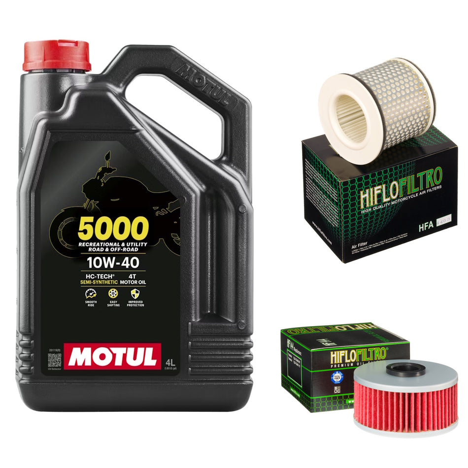 Motul 5000 10w40 4L Oil & HF144 & HFA4403 Oil Filter Kit