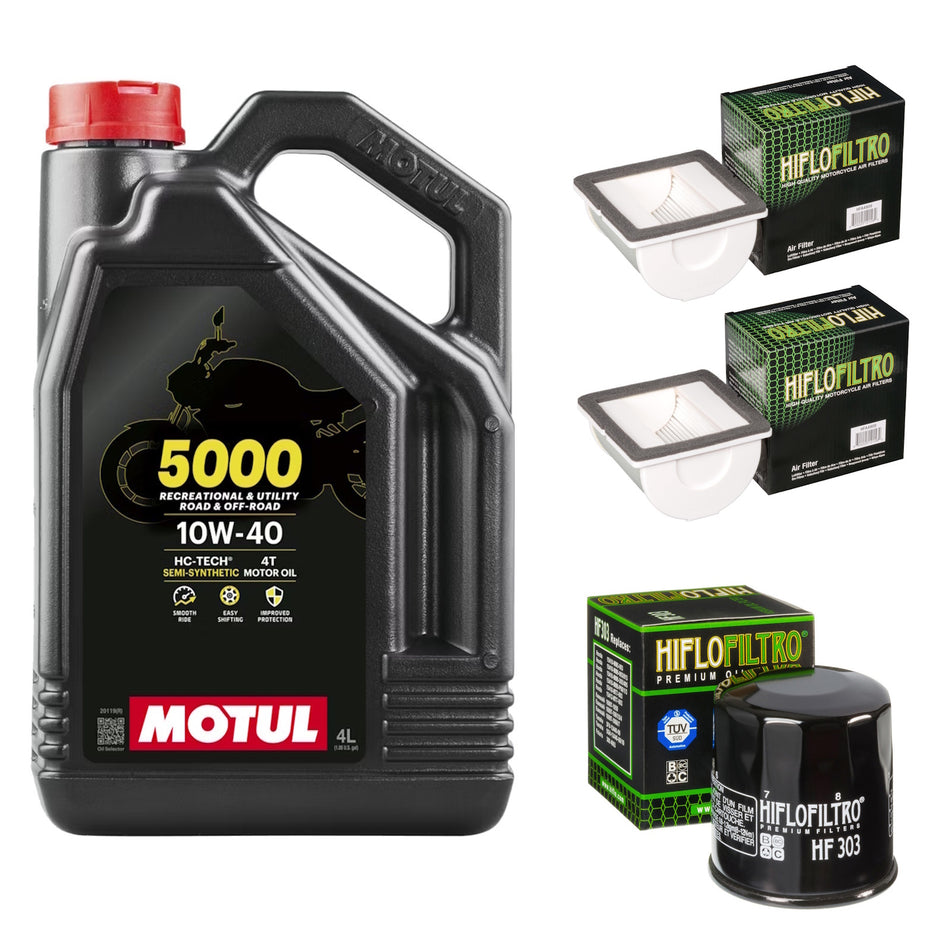 Motul 5000 10w40 4L Oil & HF303 & HFA4909 & HFA4909 Oil Filter Kit