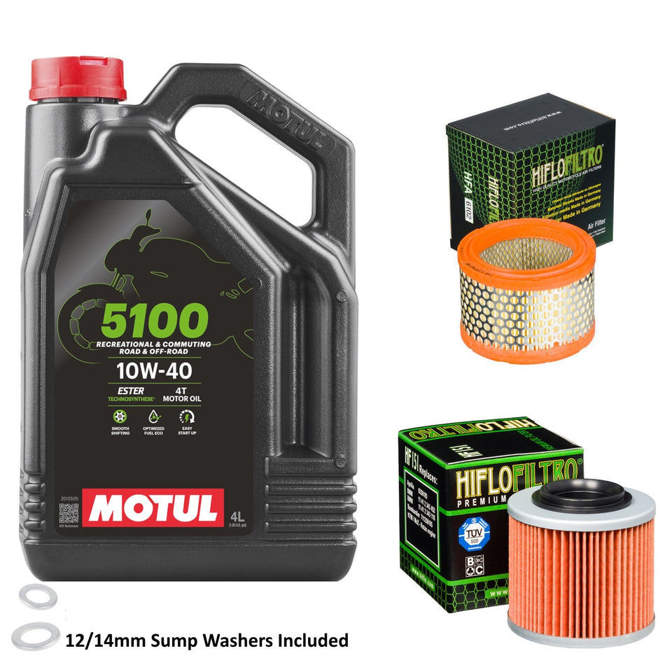 Motul 5100 10w40 4L Oil & HF151 & HFA6102 Oil Filter Kit