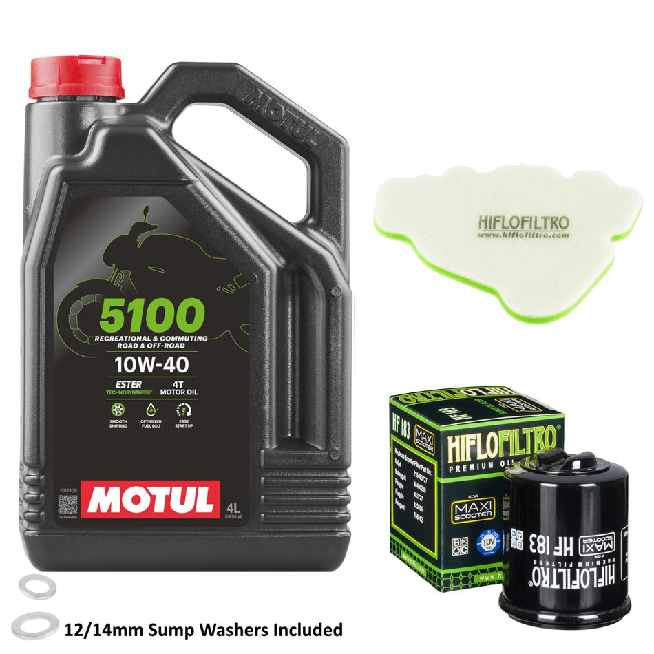 Motul 5100 10w40 4L Oil & HF183 & HFA5209DS Oil Filter Kit