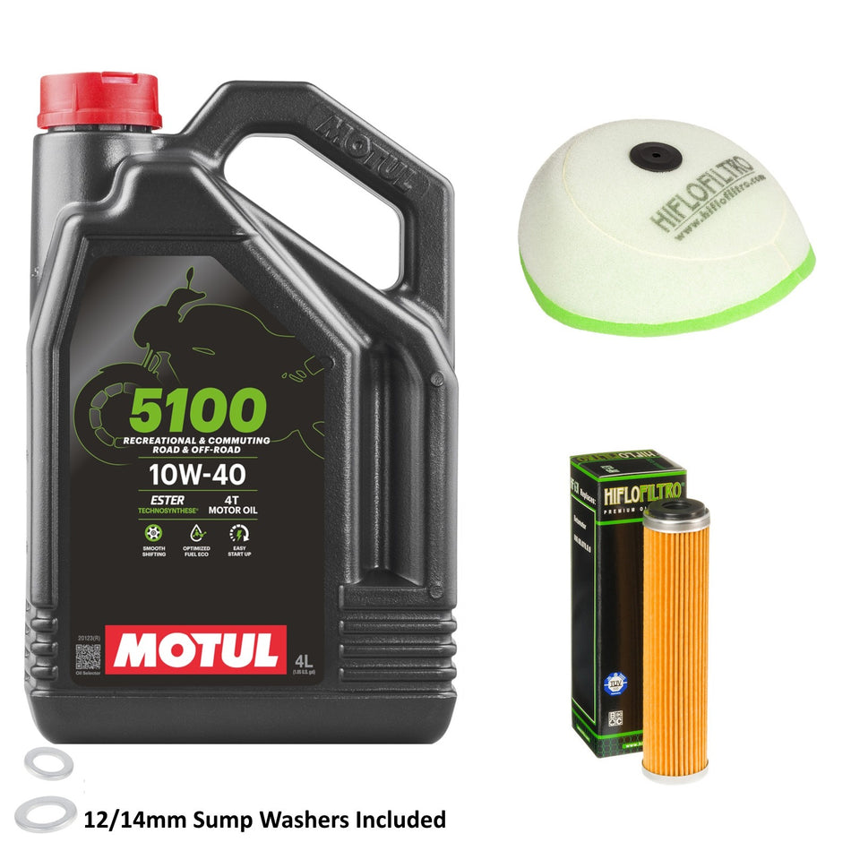 Motul 5100 10w40 4L Oil & HF631 & HFF6112 Oil Filter Kit