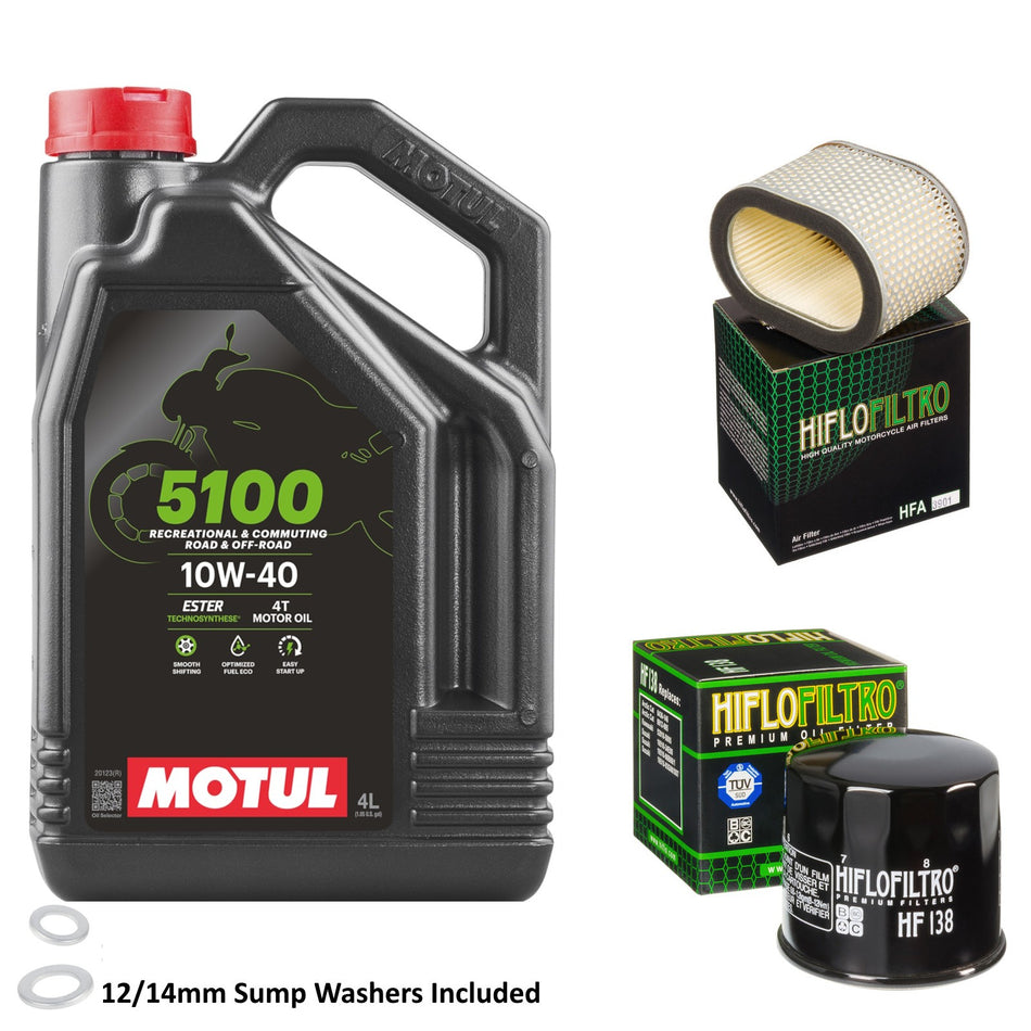 Motul 5100 10w40 4L Oil & HF138 & HFA3901 Oil Filter Kit