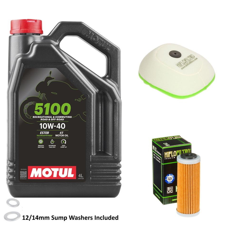 Motul 5100 10w40 4L Oil & HF652 & HFF5018 Oil Filter Kit