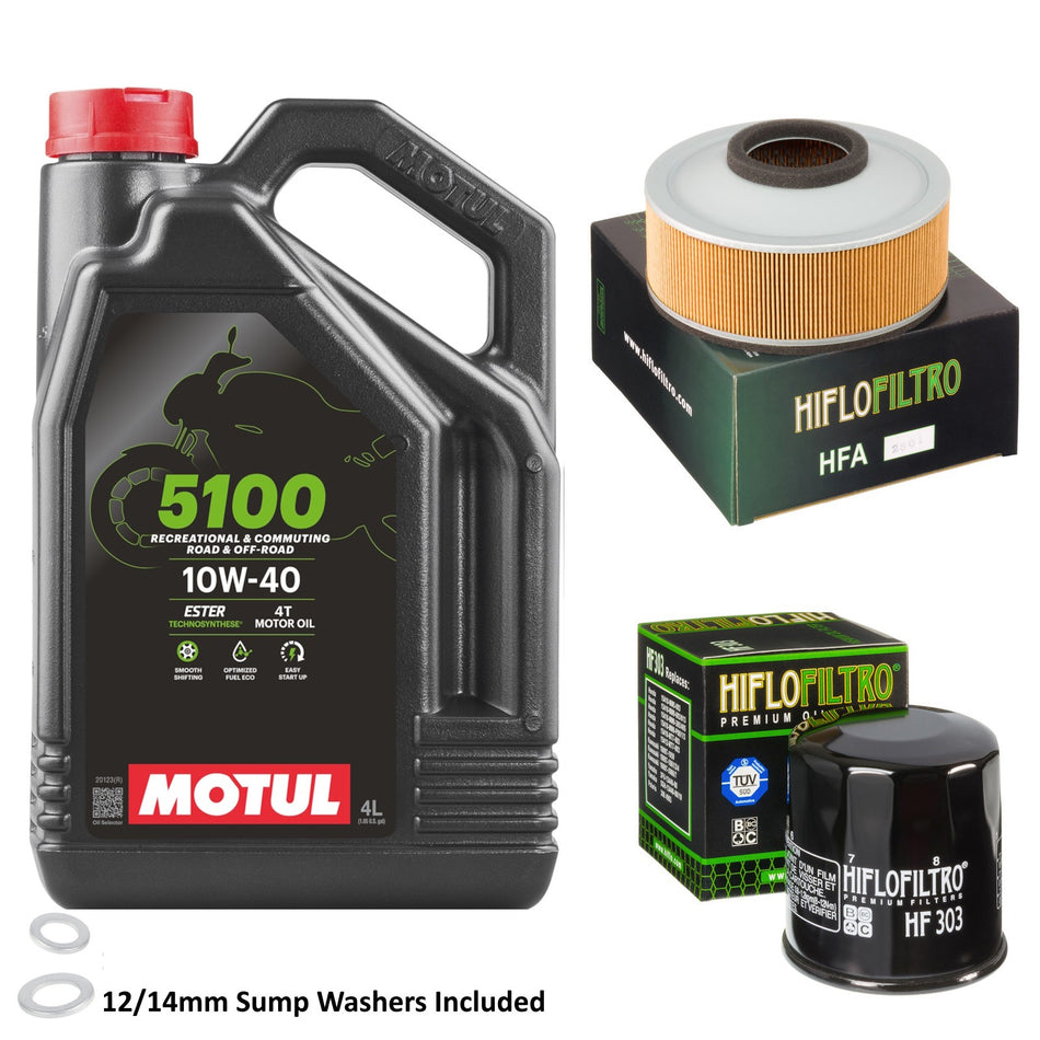 Motul 5100 10w40 4L Oil & HF303 & HFA2801 Oil Filter Kit