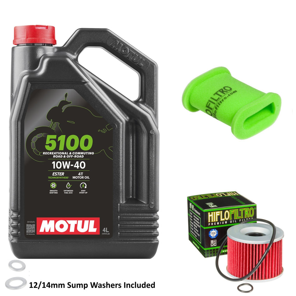 Motul 5100 10w40 4L Oil & HF401 & HFA2202 Oil Filter Kit