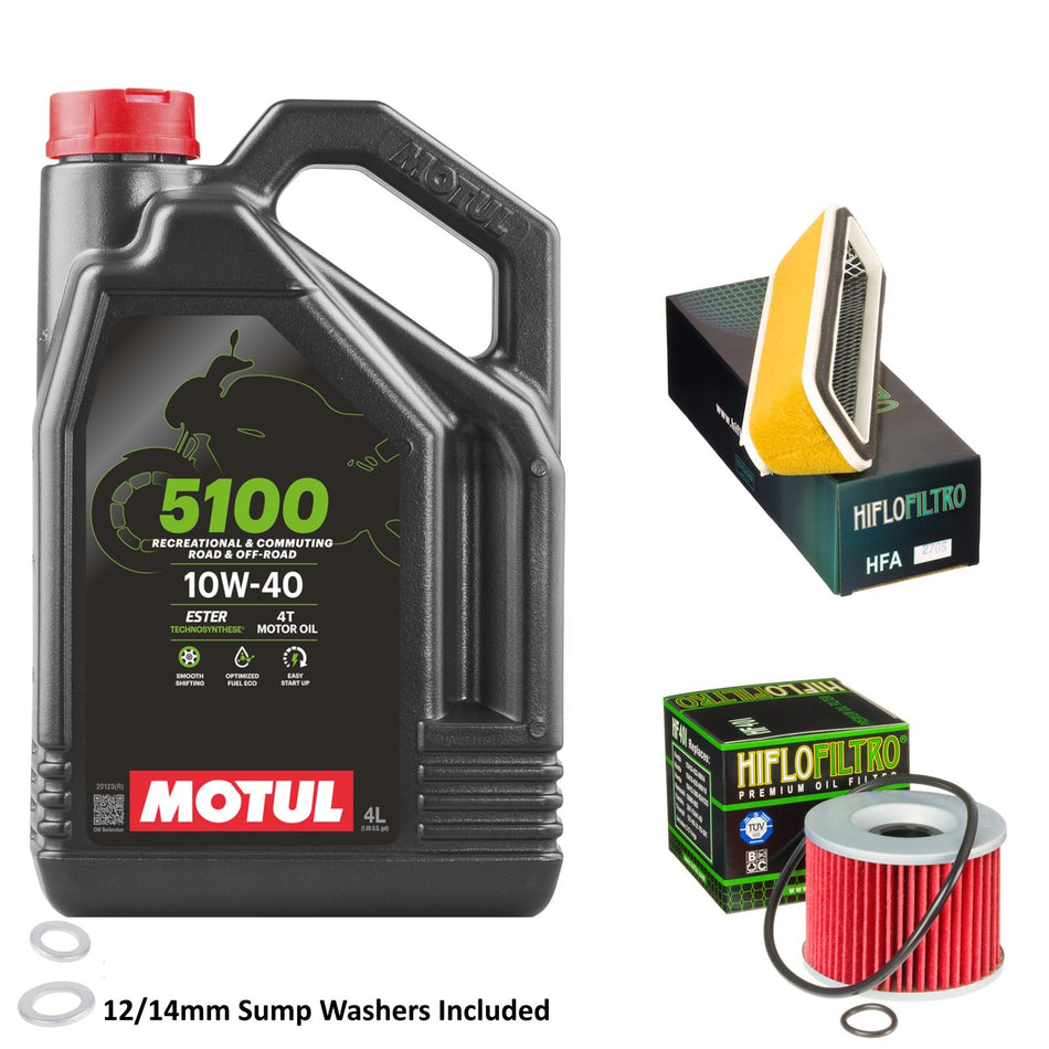Motul 5100 10w40 4L Oil & HF401 & HFA2705 Oil Filter Kit