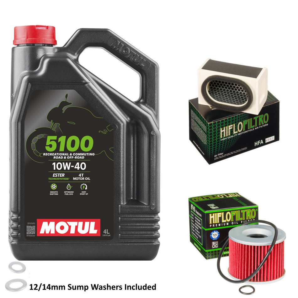 Motul 5100 10w40 4L Oil & HF401 & HFA2703 Oil Filter Kit