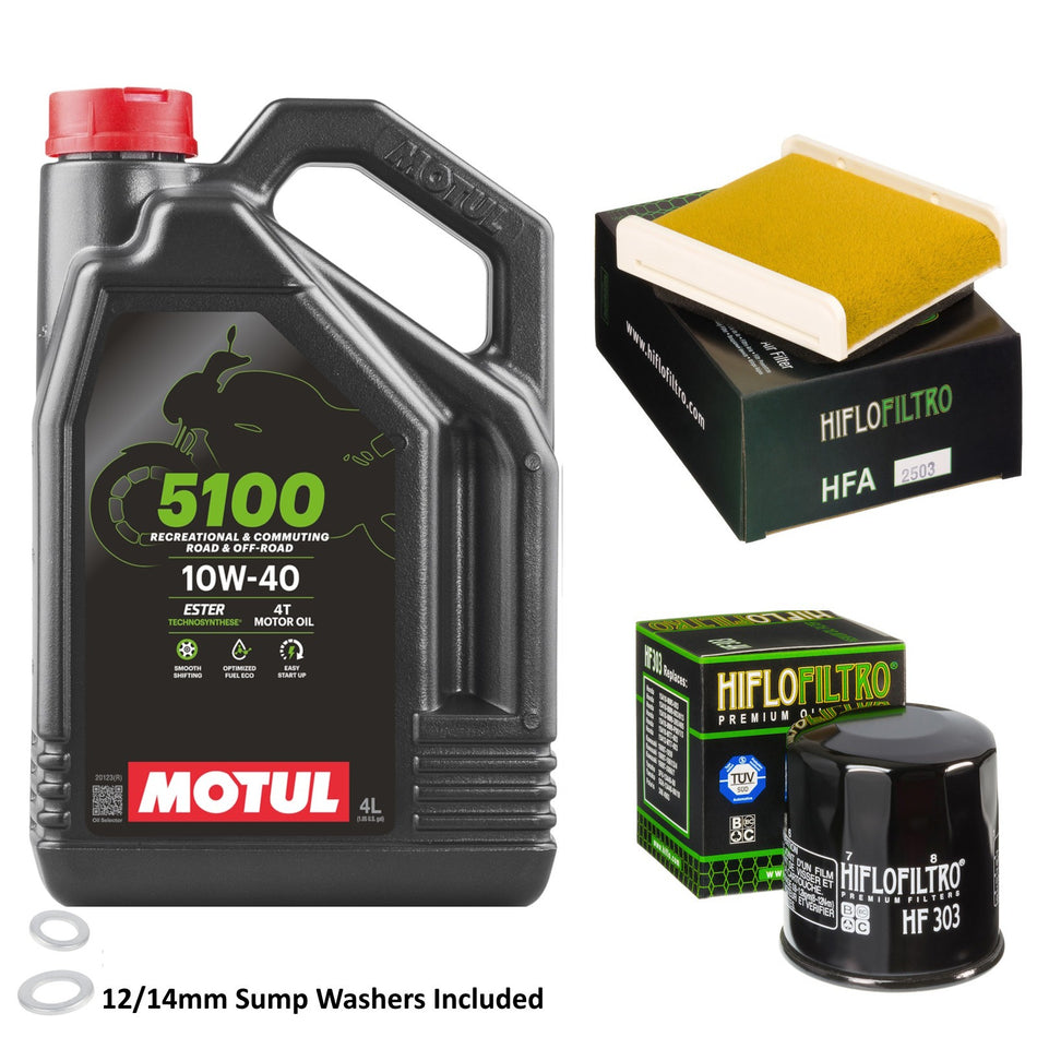 Motul 5100 10w40 4L Oil & HF303 & HFA2503 Oil Filter Kit